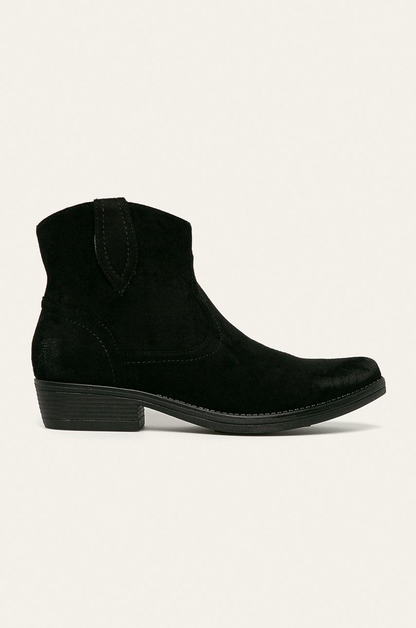 Botine fashion negre de vara Answear din material textil Ideal Shoes cu varf ridicat